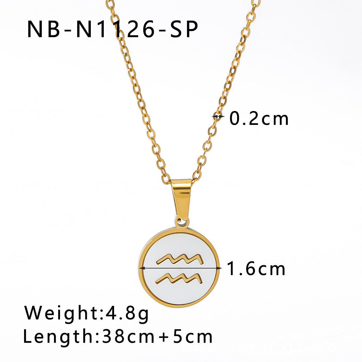 Vintage-Inspired Zodiac Pendant Necklace for Women with Titanium Steel Charm, Geometric and Floral Design, 18K Vacuum Plated Stainless Steel Snake Chain