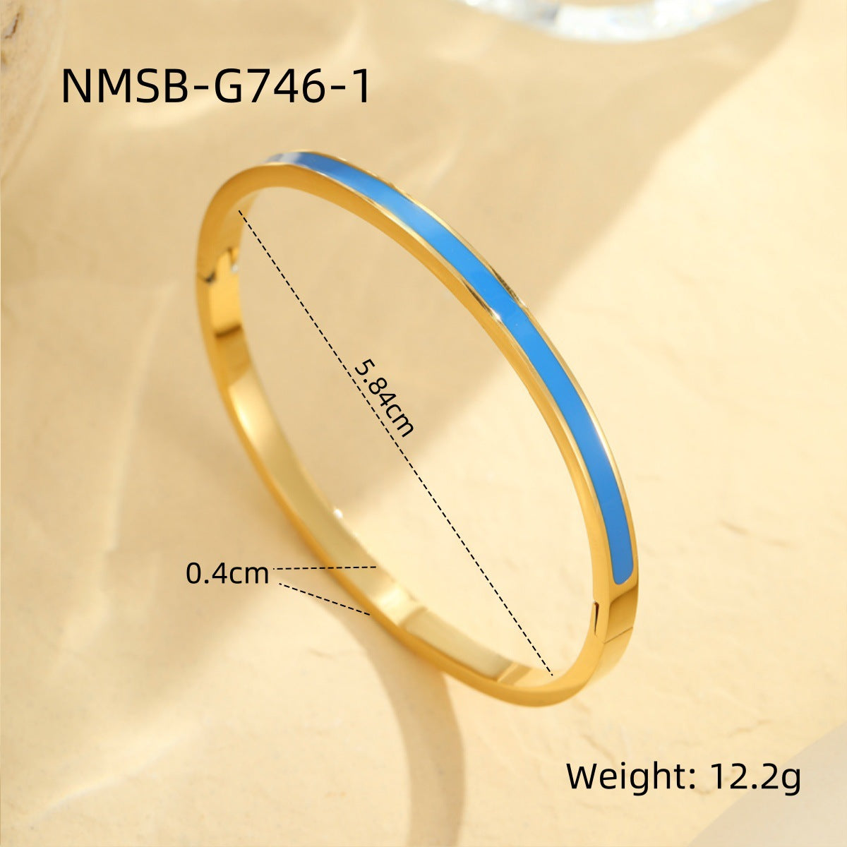 Pulsera Minimalista de Acero Inoxidable a la Moda con Acabado Chapado y Diseño Geométrico para Mujer