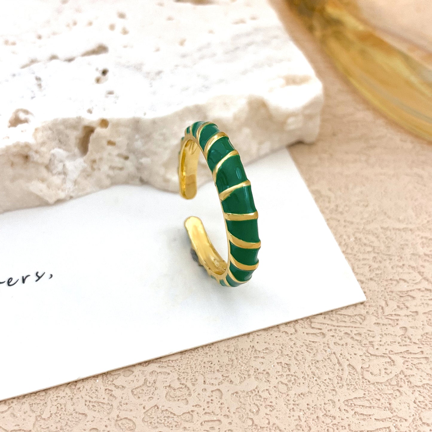 Minimalist Luxury Geometric Open Ring Alloy Gold Plated Women's Jewelry