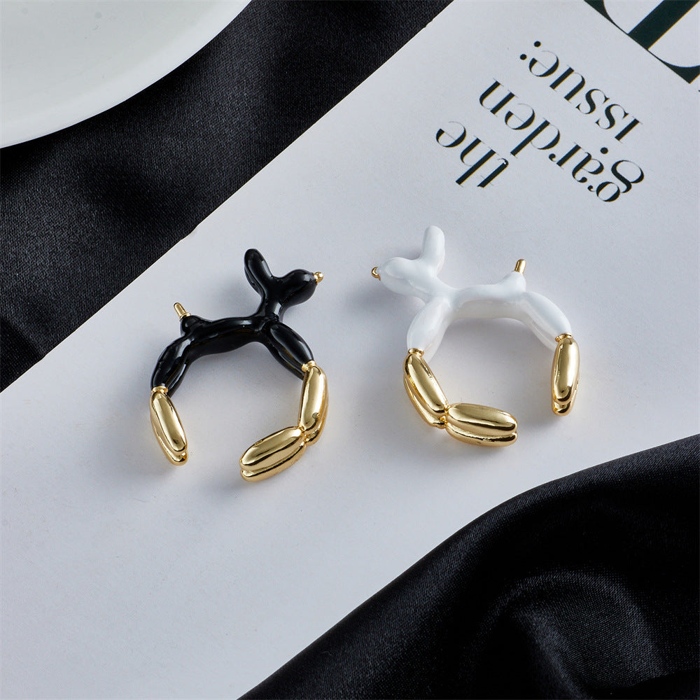 Geometric Animal Ring in Copper with 18K Gold Plating and Enamel Detailing for Women
