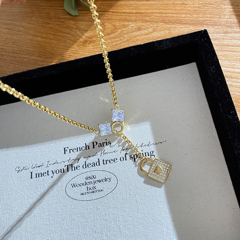 Sporty Casual Gold Plated Titanium Steel Necklace Unisex