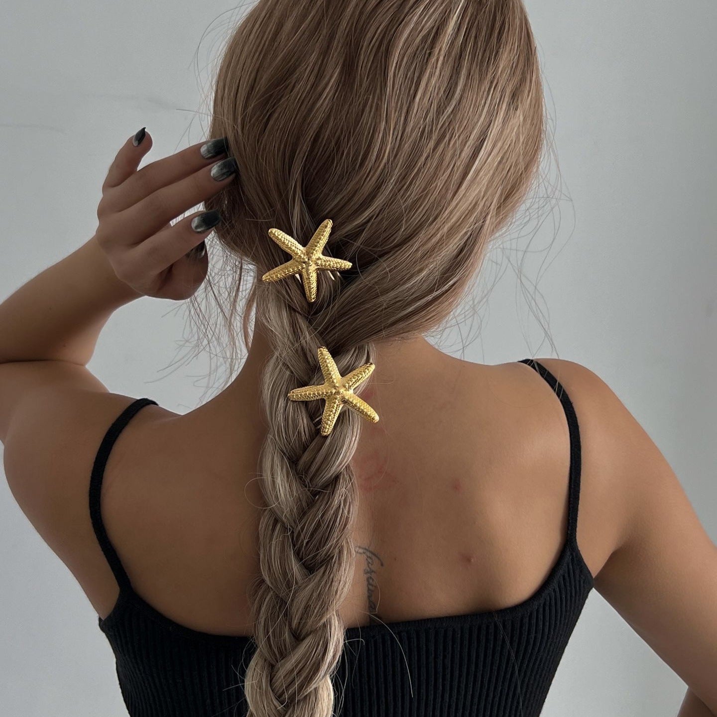 Casual Alloy Plated Starfish Hair Pin for Women