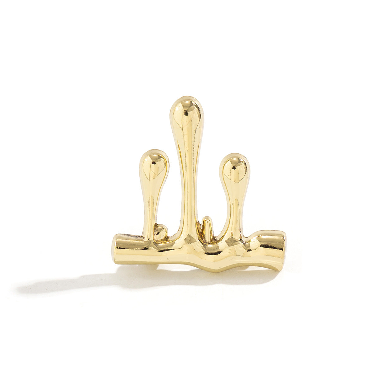 Minimalist Irregular Lava Letter Brooch with Tassel and Bow Design for Women Alloy Pin Jewelry