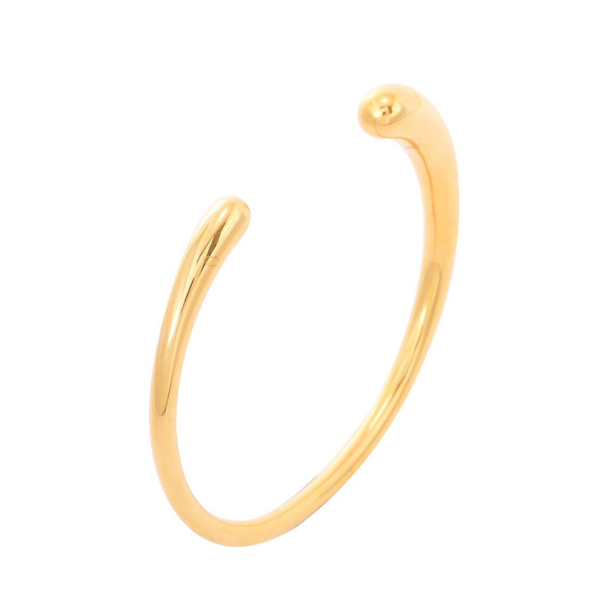 Elegante pulsera geométrica de acero inoxidable para mujer con baño de oro de 18K y acabado pulido