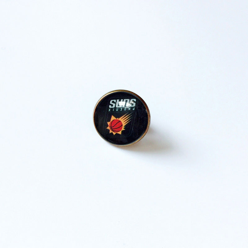 Pin de solapa metálico de equipos de baloncesto retro de la NBA - Insignia con gema vintage - Broche de Kobe Curry - Regalo para fans - Unisex