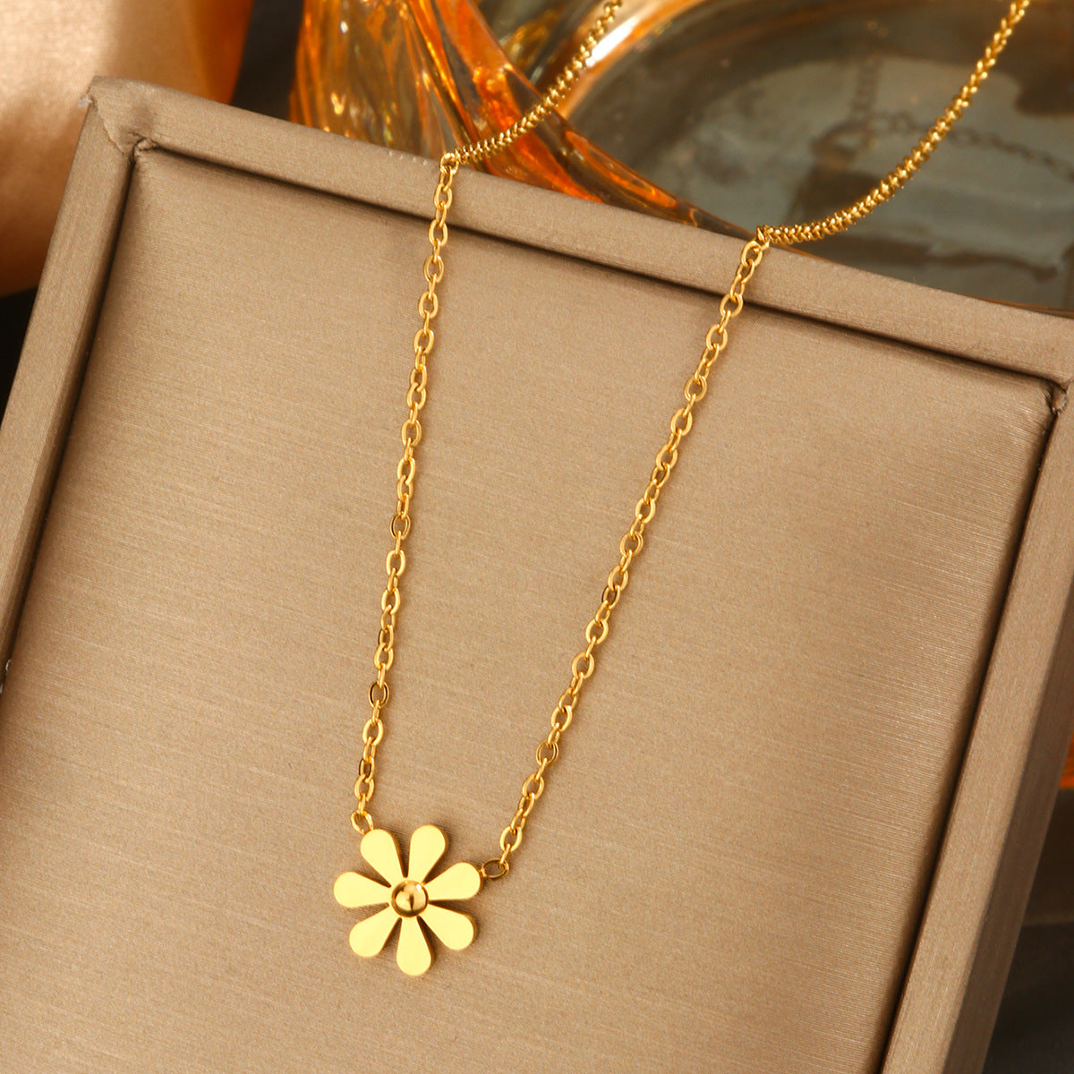 Elegant Titanium Steel Plated Multi-Layer Necklace with Heart Star Floral Geometric and Letter Pendants for Women