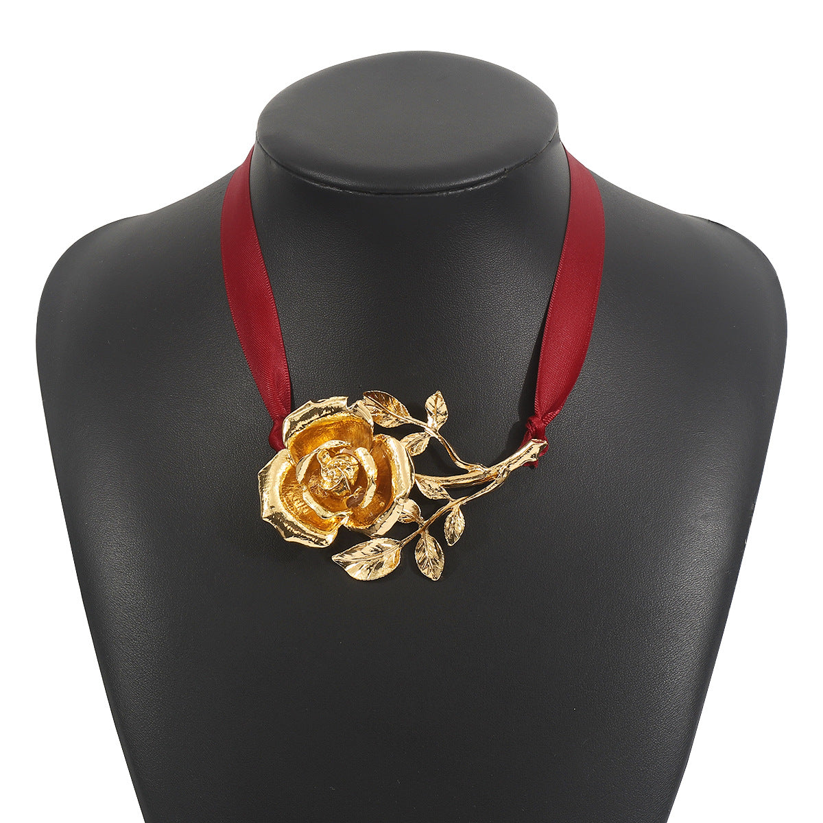 Broche floral de rosa 3D estilo vintage en aleación con acabado galvanizado para mujer
