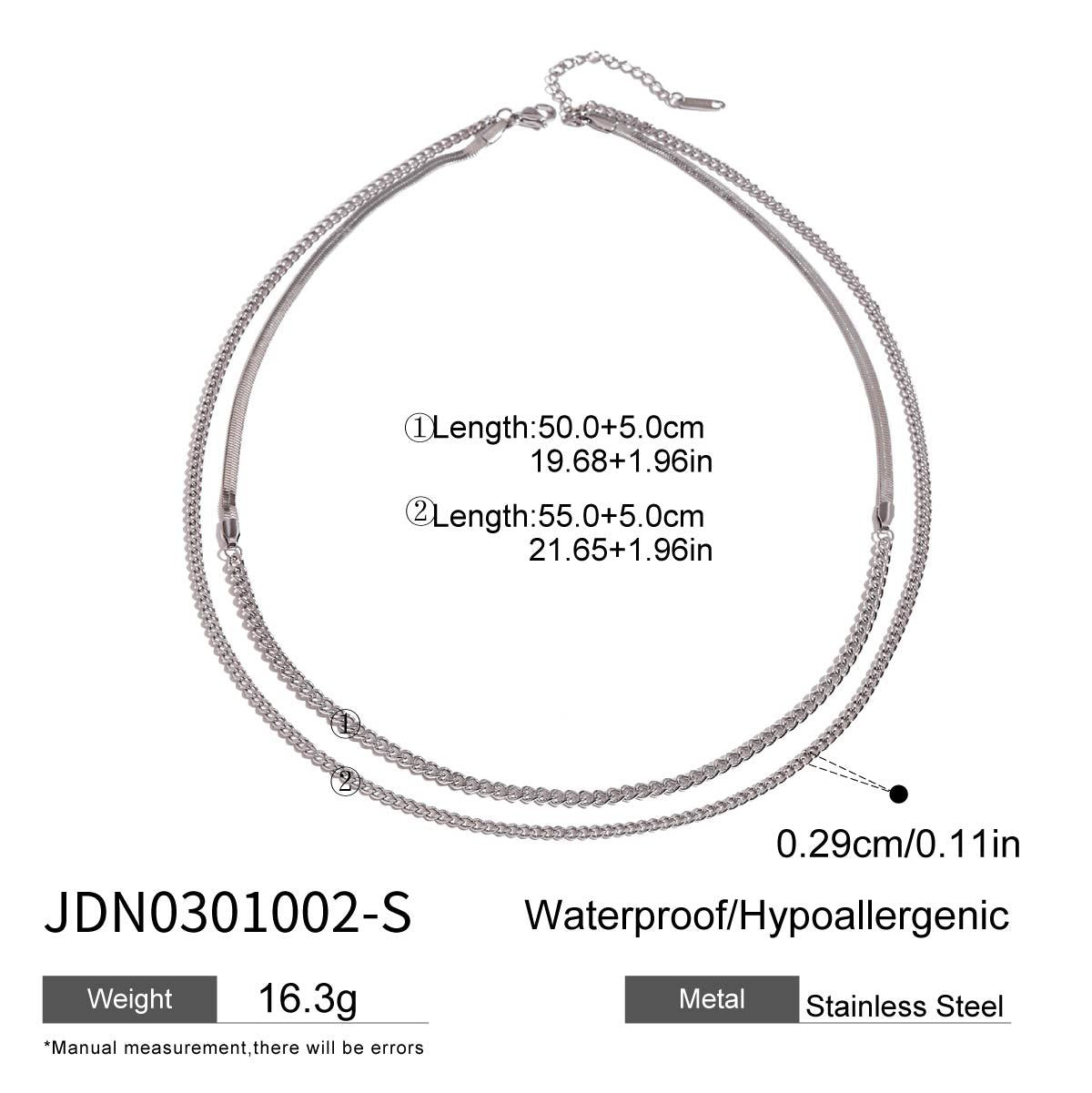 Collana con Pendente Geometrico Minimalista in Acciaio al Titanio con Finitura Placcata da Donna, Catena a Strati Regolabile in Acciaio Inossidabile