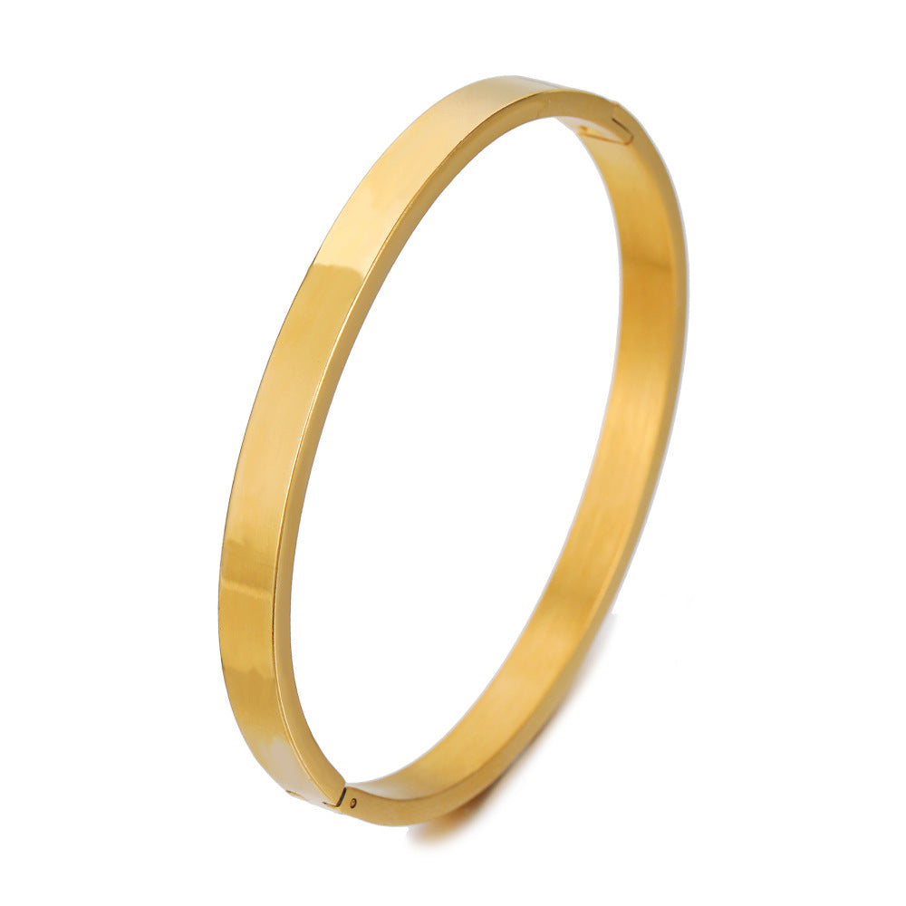 Geometric Gold Plated Titanium Steel Stainless Steel Bracelet