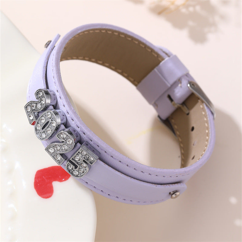 Princess Style Star-Shaped Resin Bracelet with Rhinestone Accents for Girls Aged 6 to 10 Years