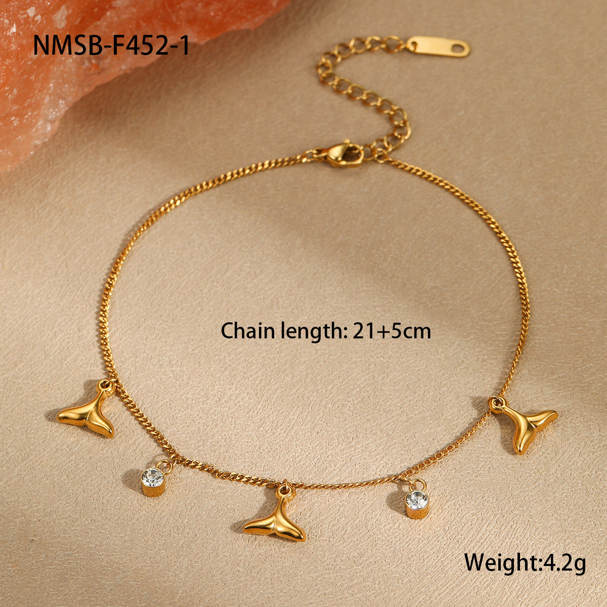 Elegante pulsera de acero de titanio geométrica con incrustaciones de diamantes de imitación, diseño inspirado en el océano para mujer