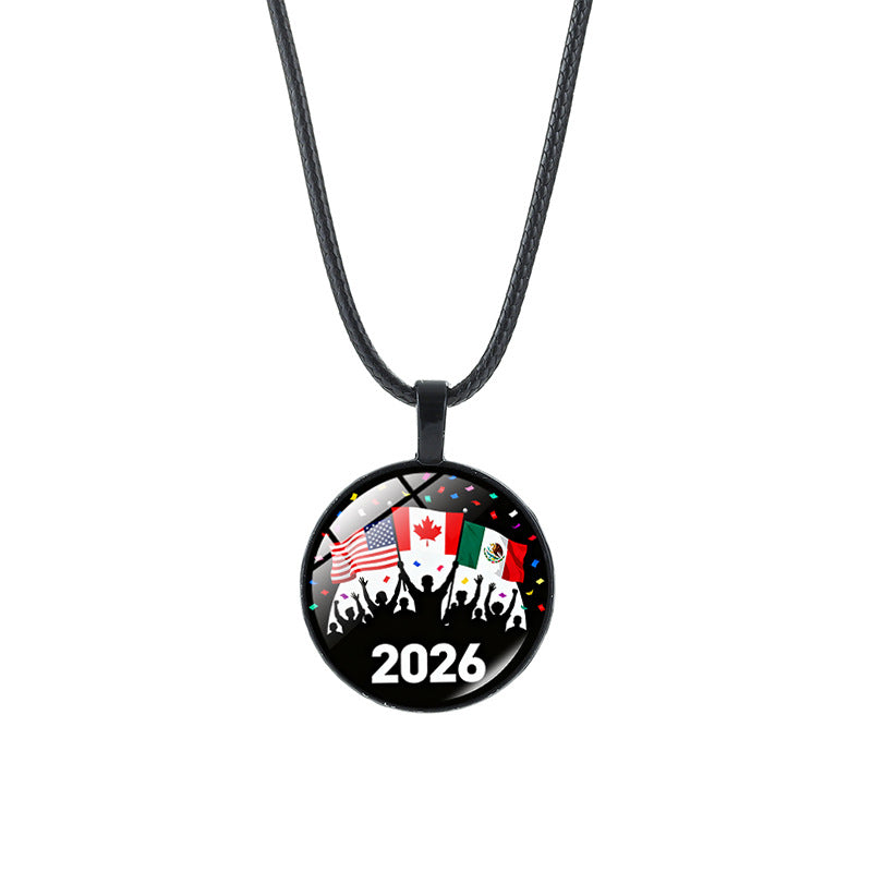 Vintage Sporty Geometric Alloy Plated Crystal Pendant Necklace Unisex