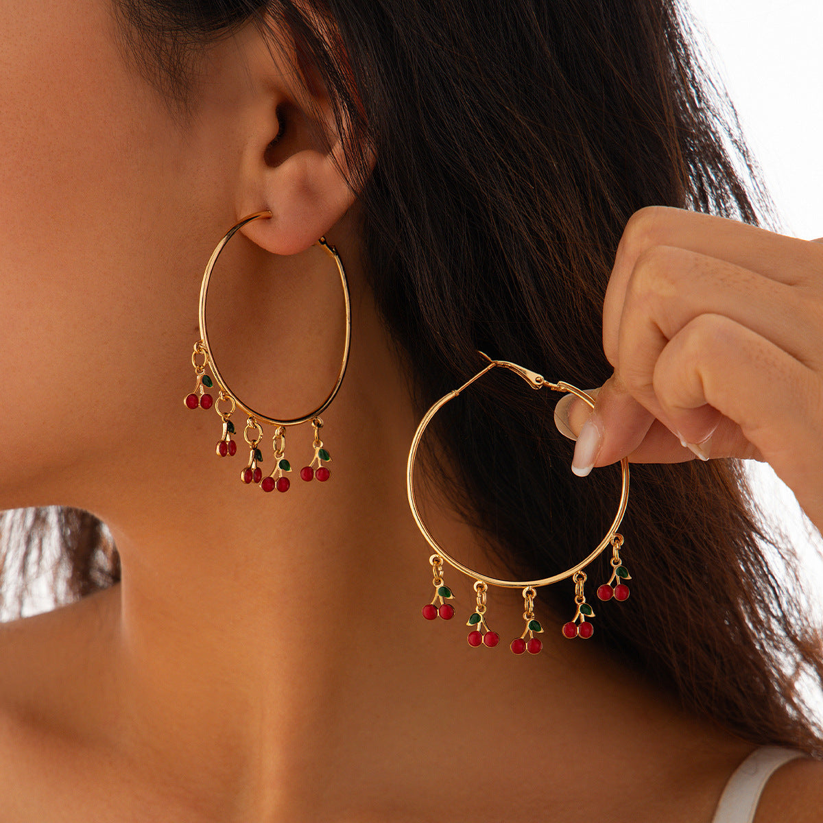 Pendientes de borla de seta rústicos florales para mujer con marco de metal de forma geométrica y acabado chapado