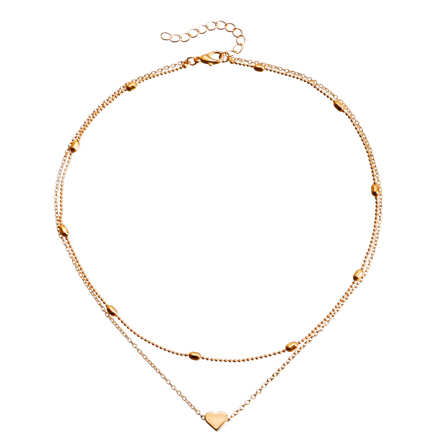 Alloy Heart Geometric Necklace Minimalist Fashion Pendant Necklace
