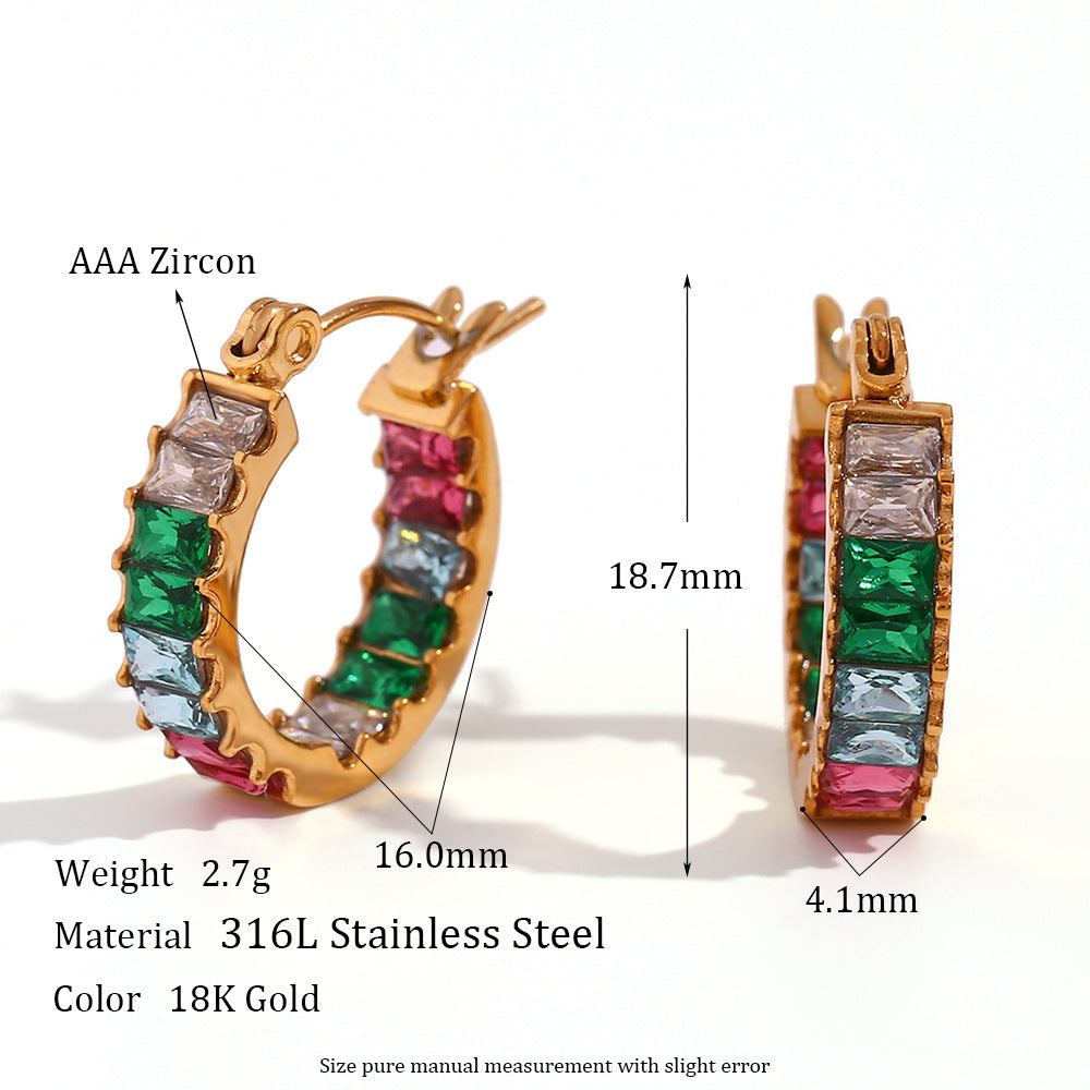 Elegante Conjunto Minimalista de Pendientes y Collar de Acero Inoxidable Chapado en Oro con Dijes de Corazón, Lágrima y Campana para Mujer