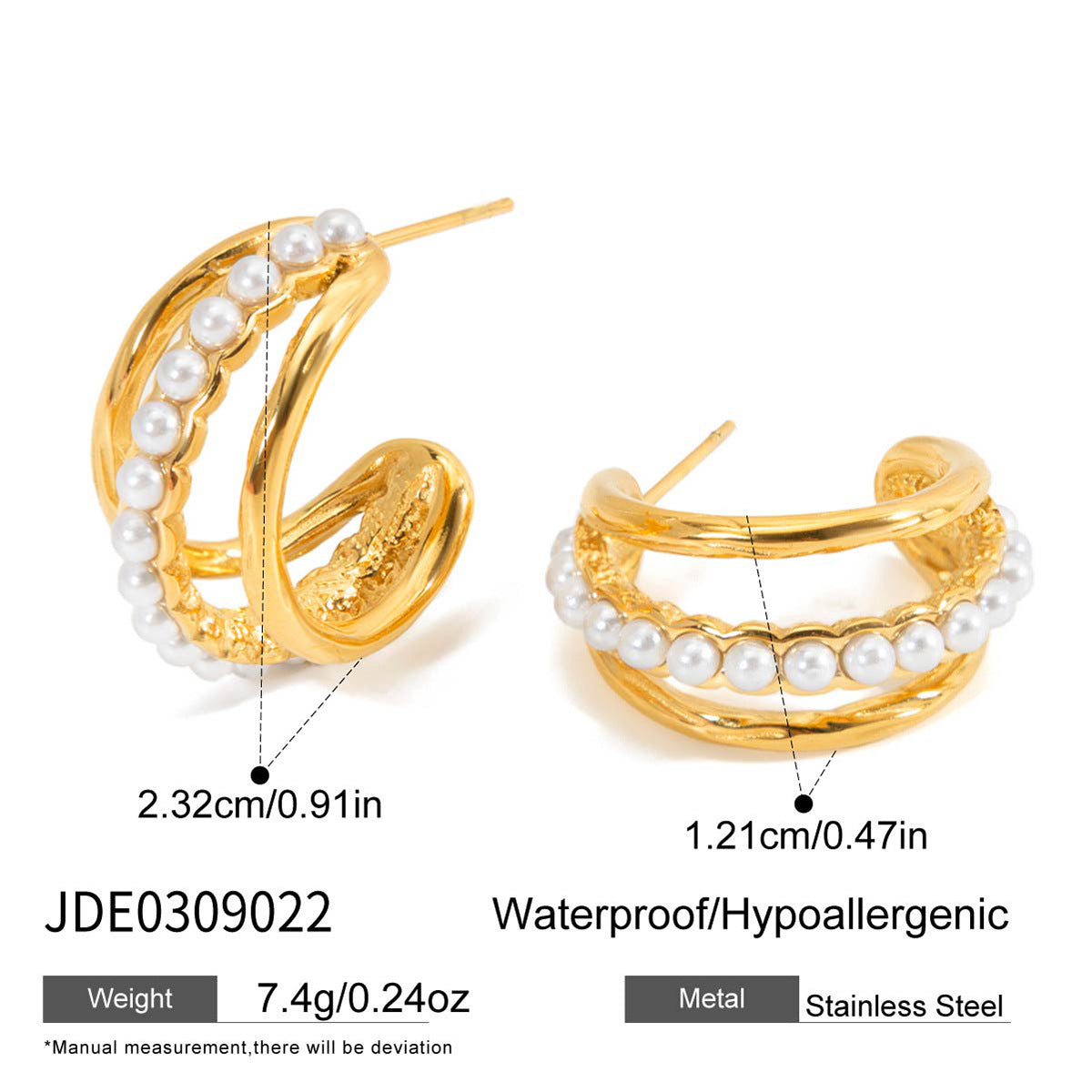 Pendientes de Acero Inoxidable Geométricos con Acabado Chapado para Mujer Joyería Minimalista Elegante para la Oreja