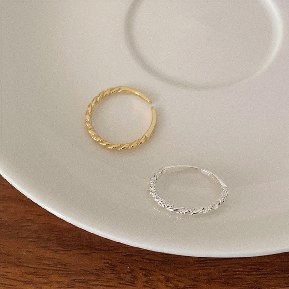 Minimalist 925 Sterling Silver Heart Geometric Ring for Women