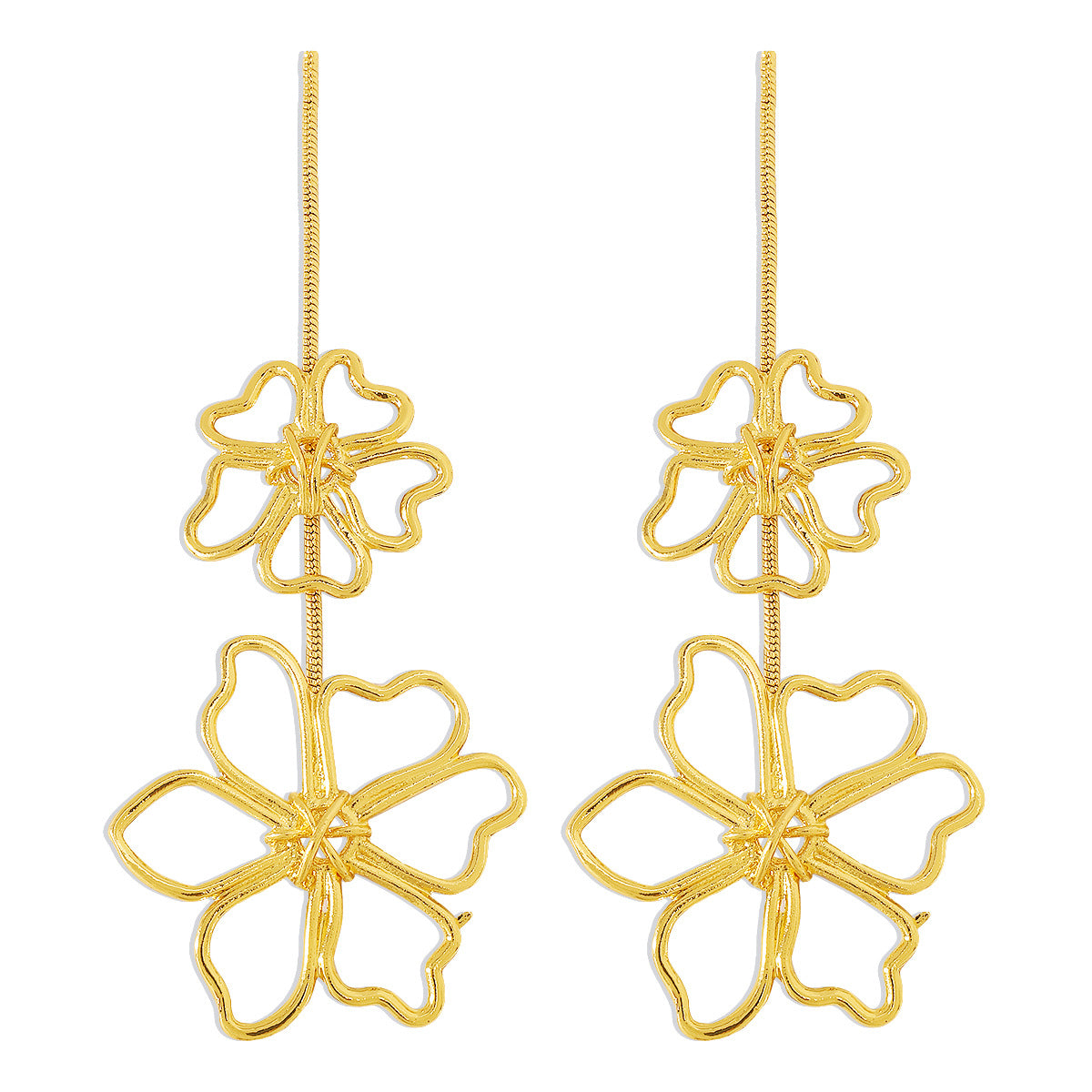 Collana Girocollo Floreale Vintage da Donna in Lega con Design Geometrico e Finitura Elettroplaccata