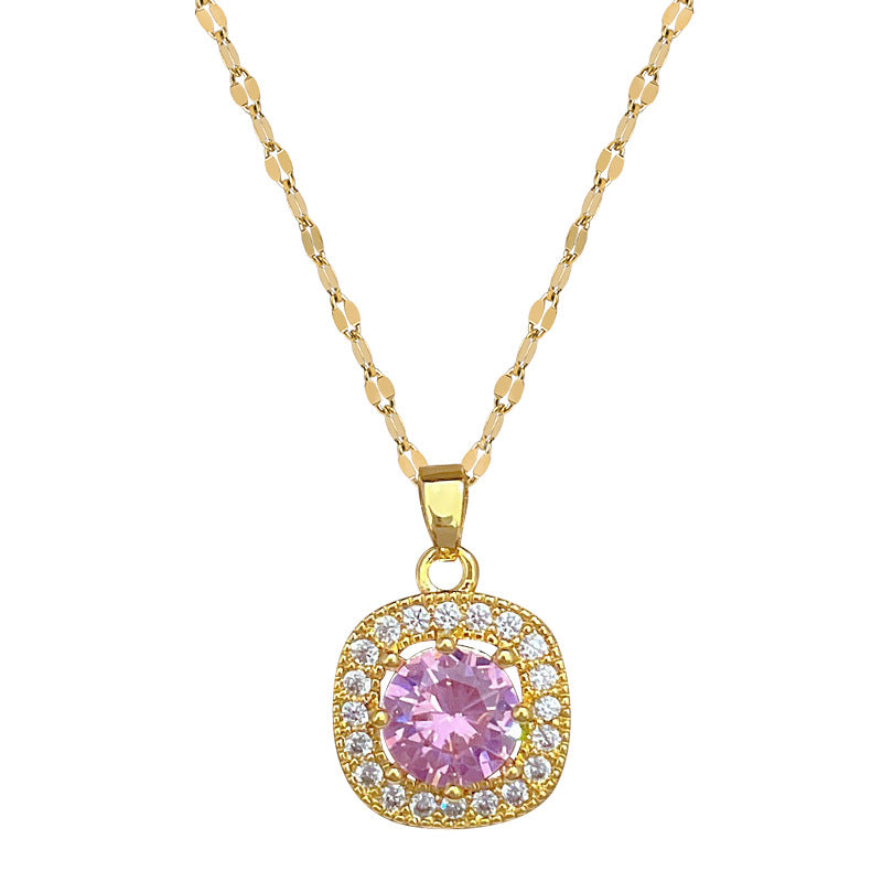 Set di collana, orecchini e anello in acciaio al titanio con design geometrico di lusso