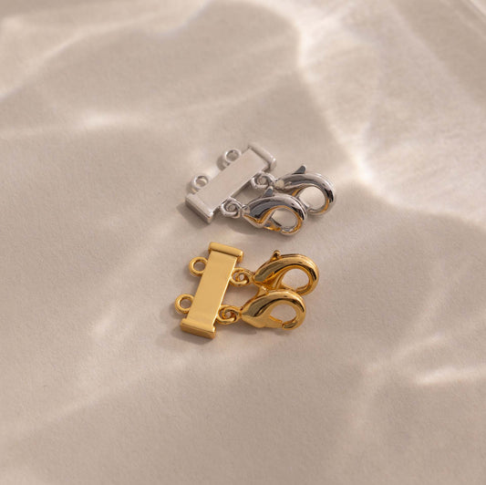 Vintage Geometric Stainless Steel PVD Gold Plated Lobster Clasp Charm Bar
