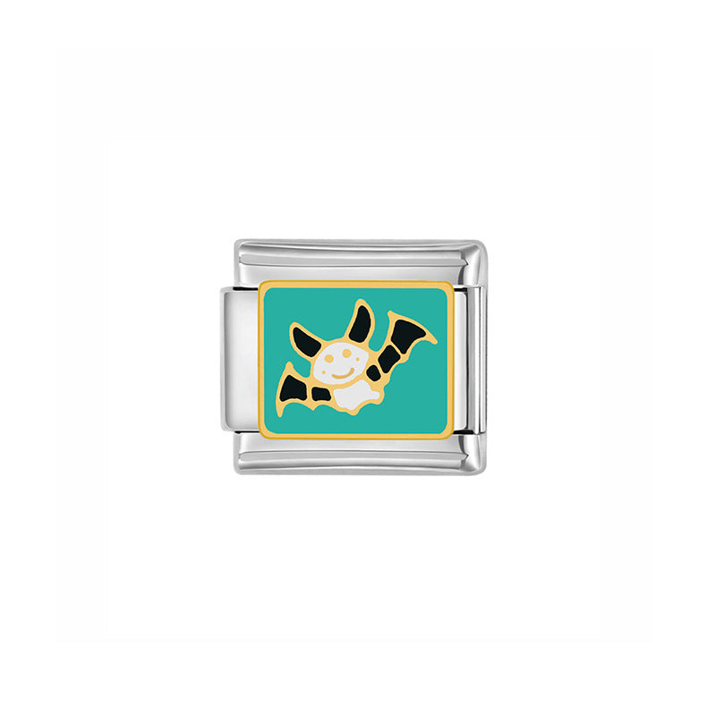 Sweet Cartoon Plated Stainless Steel DIY Charm Bar Bracelet Unisex