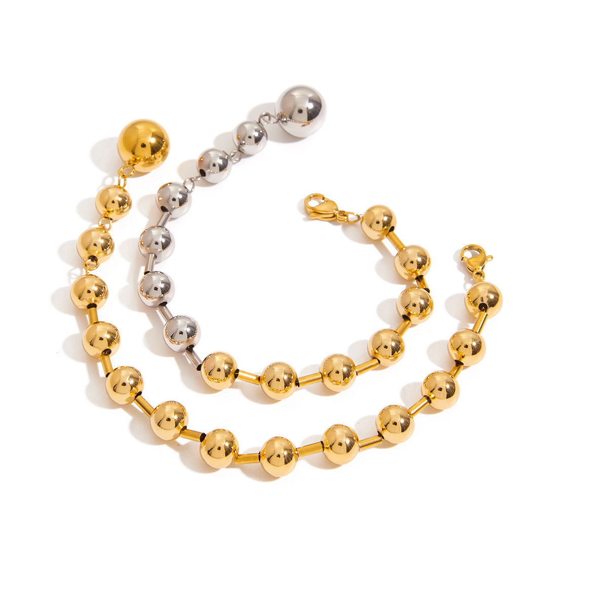 Geometric Round Brass Plated Bracelet for Women