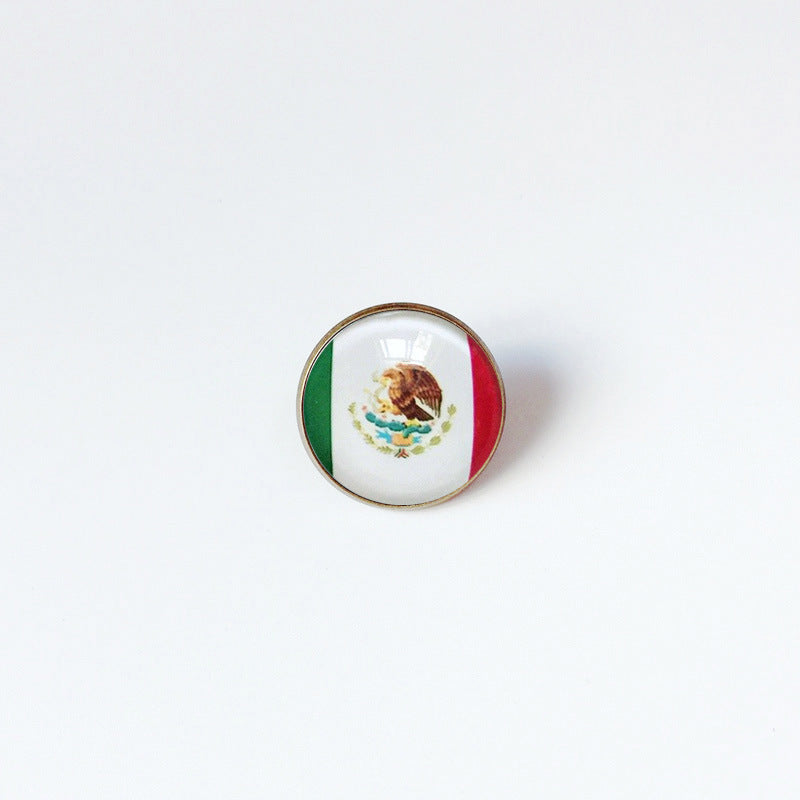 Pin de Solapa de Aleación Esmaltado Personalizado con Diseño de Bandera del Mundo para Hombres y Mujeres