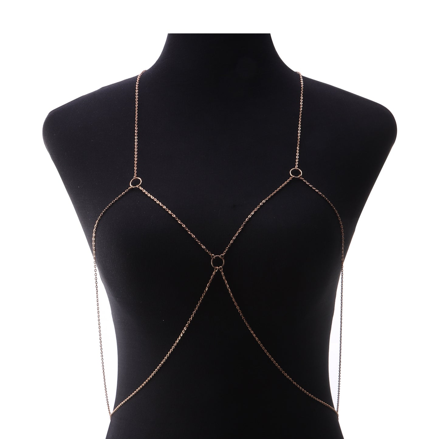 Geometric Five-Circle Body Chain for Women in Alloy with Plated Finish
