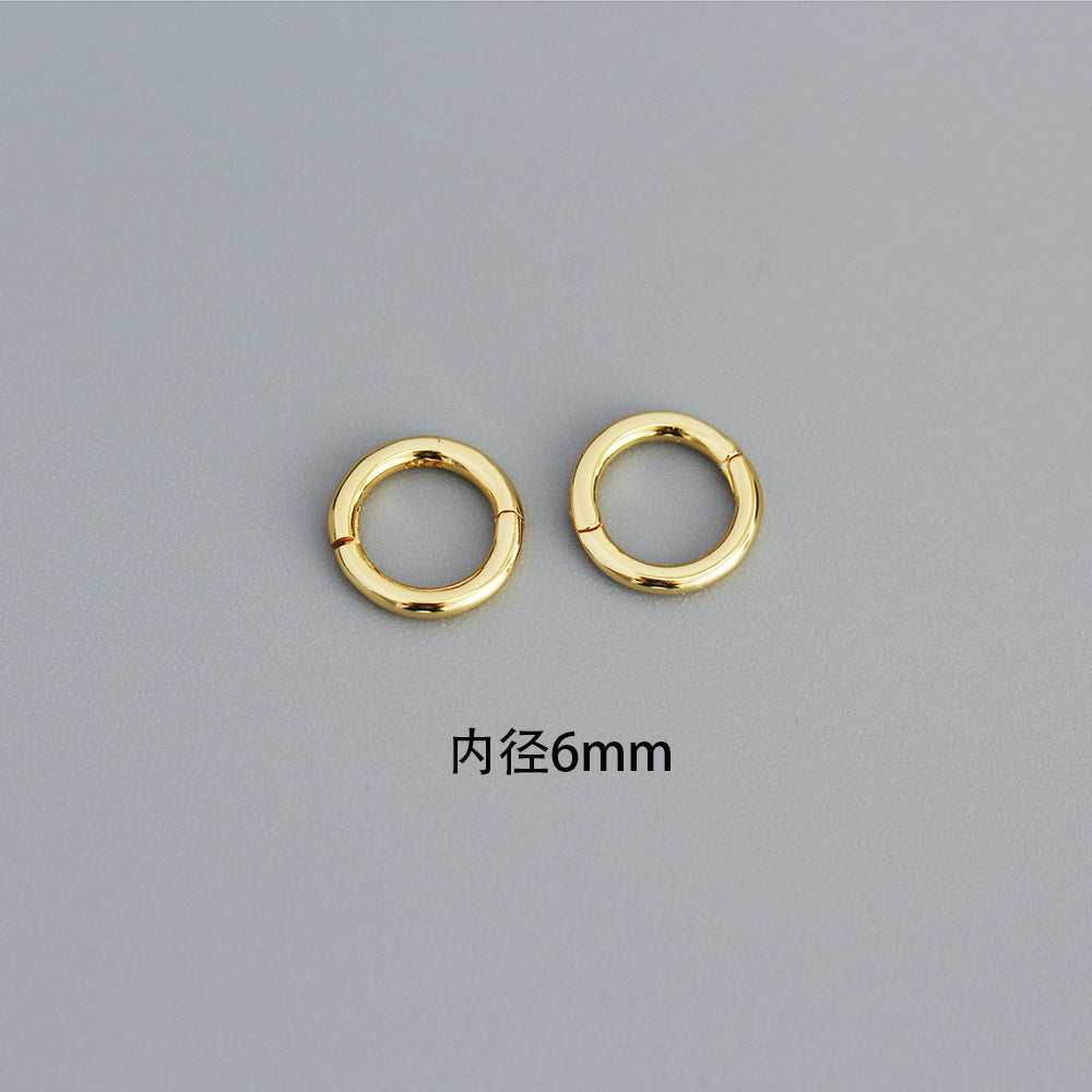 Orecchini a Cerchio da Donna Placcati Rotondi Geometrici in Argento Sterling 925 Dolce