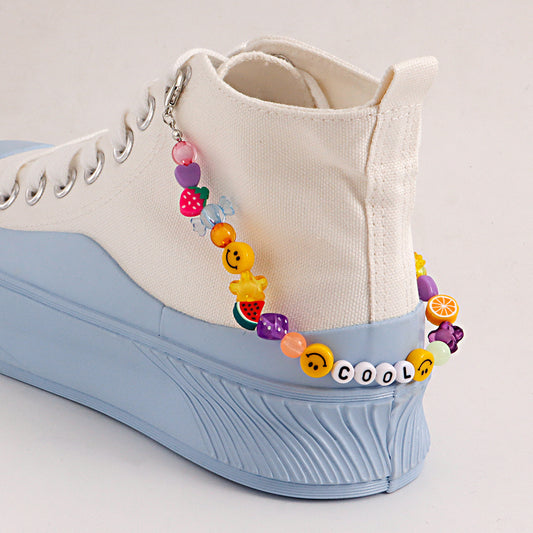 Bohemian Ethnic Geometric Letter Alloy DIY Charm Bar Anklet for Women