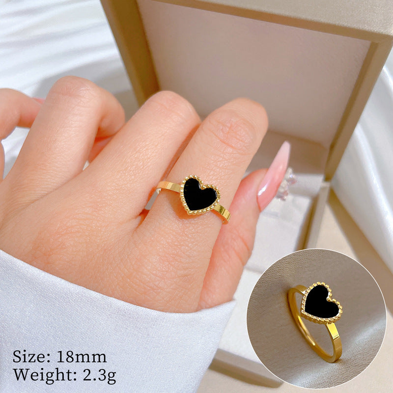 Minimalist Cool-Sweet Titanium Steel Crown Ring for Unisex