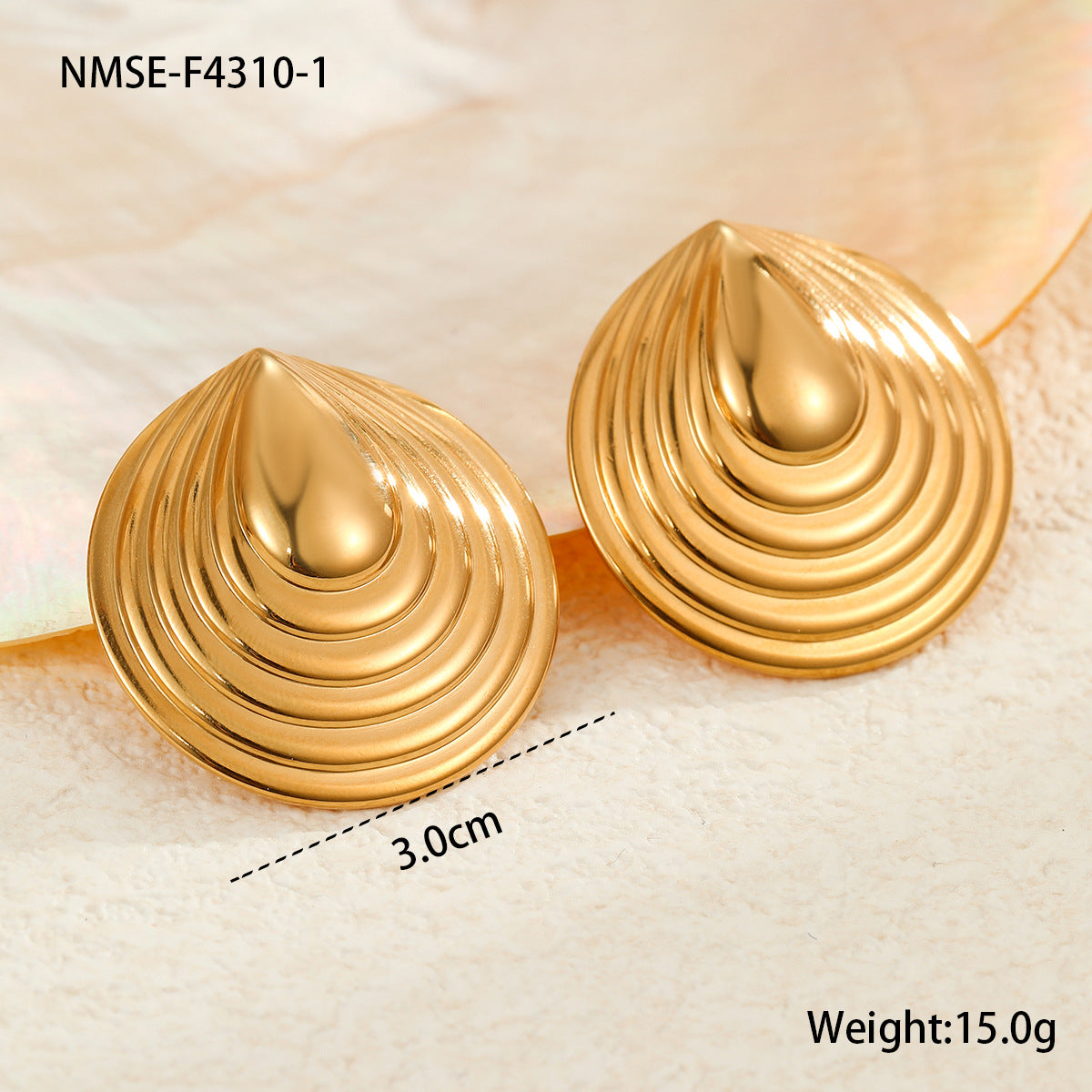 Pendientes de acero inoxidable irregulares con forma de arco de estilo vintage para mujer con acabado chapado, diseño geométrico, ligero y lujoso para uso diario