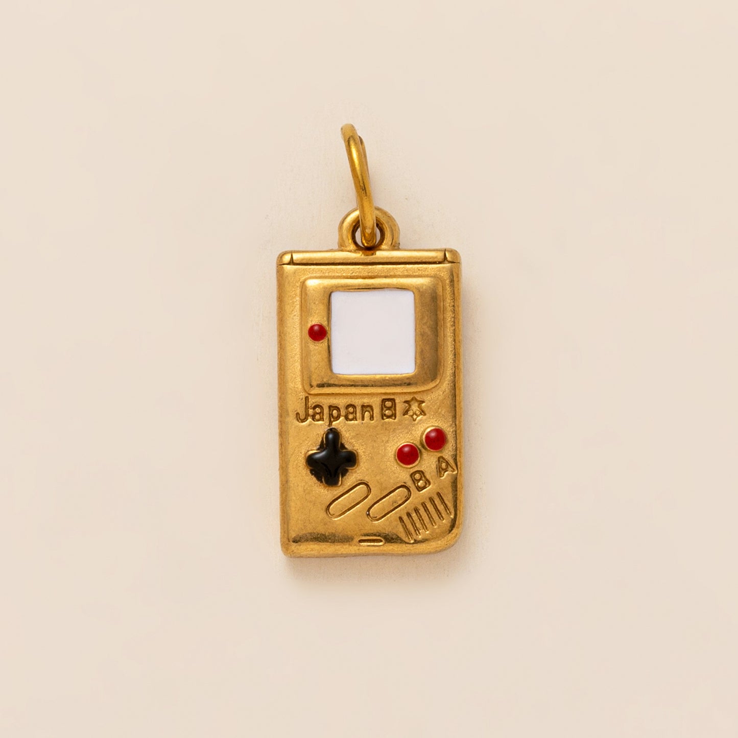 Vintage 18K Gold Plated Stainless Steel Star Charm Bar PVD