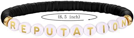 Bohemian Vintage Letter Number Beaded Bracelet Unisex Handmade Layered