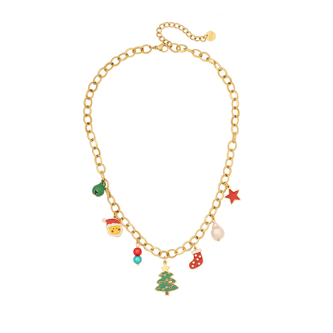 Collana Pendente Minimalista con Renna Natalizia in Acciaio Inossidabile con Finitura Galvanizzata da Donna