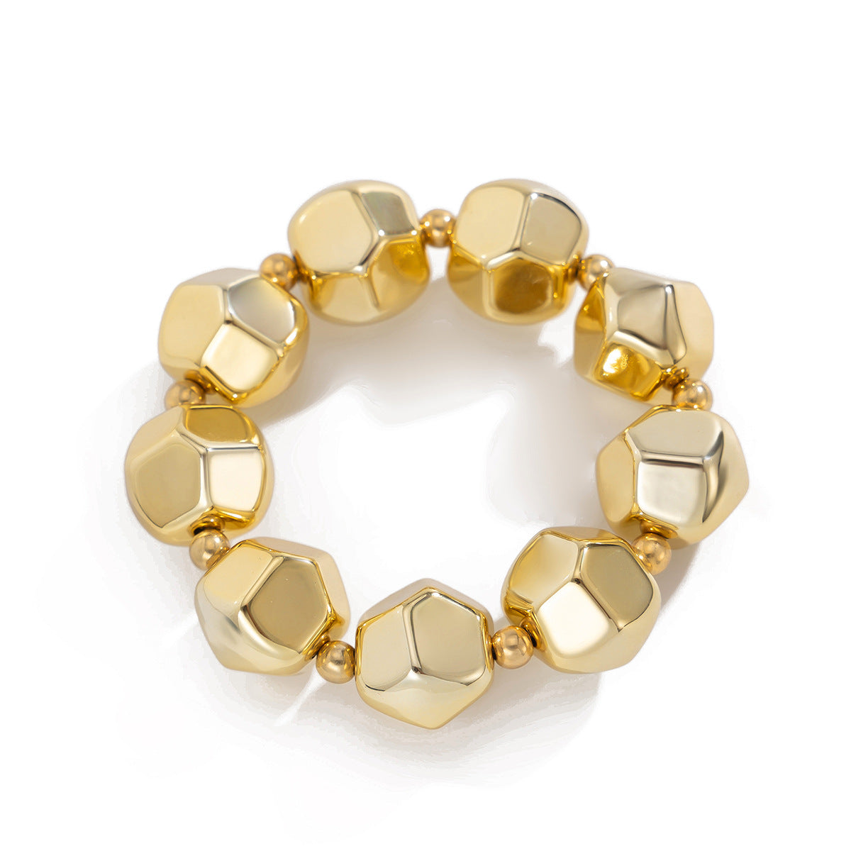 Minimalist Geometric Plated Resin Beaded Necklace with Alloy Pendant for Women