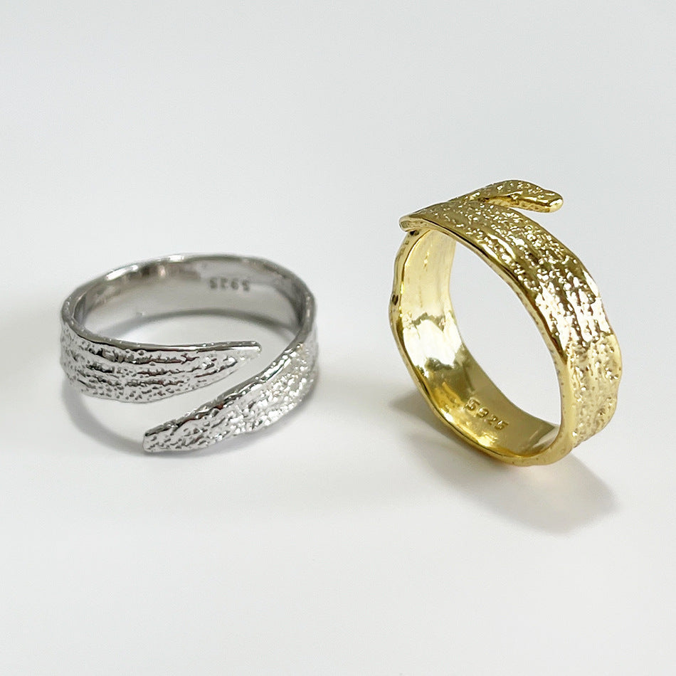 Minimalist 925 Sterling Silver Number Ring with Textured Inlay Design for Women
