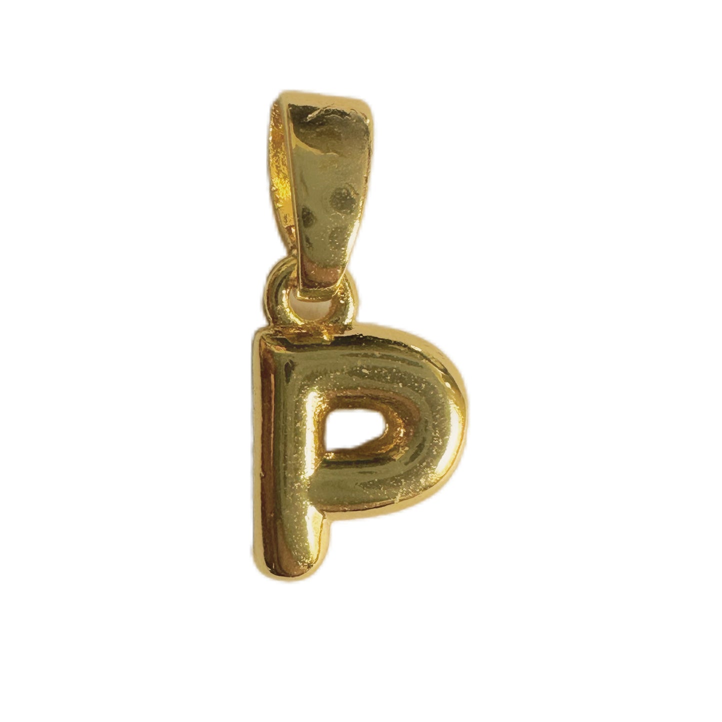 18K Gold Plated Letter Pendant Brass