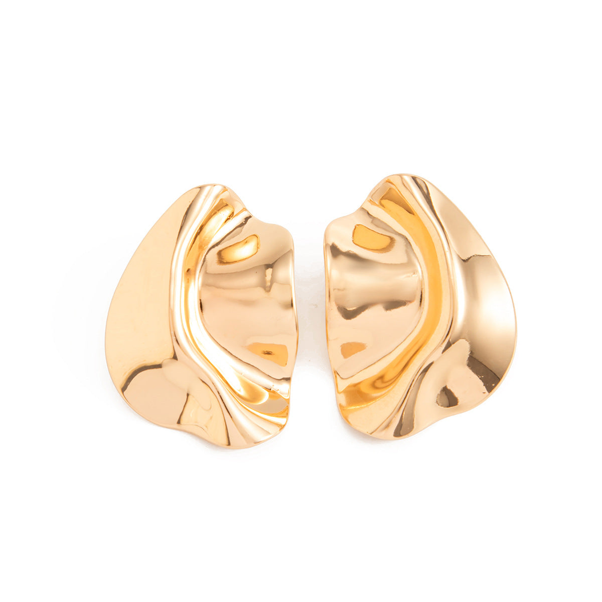 Minimalist Geometric Irregular Plated Iron Earrings for Women