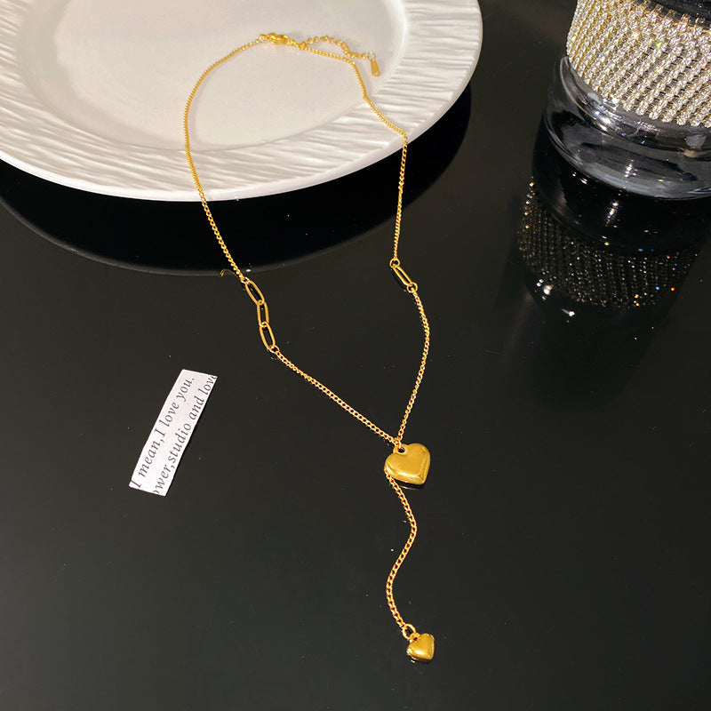 Minimalist Elegant Geometric Titanium Steel Plated Necklace for Women