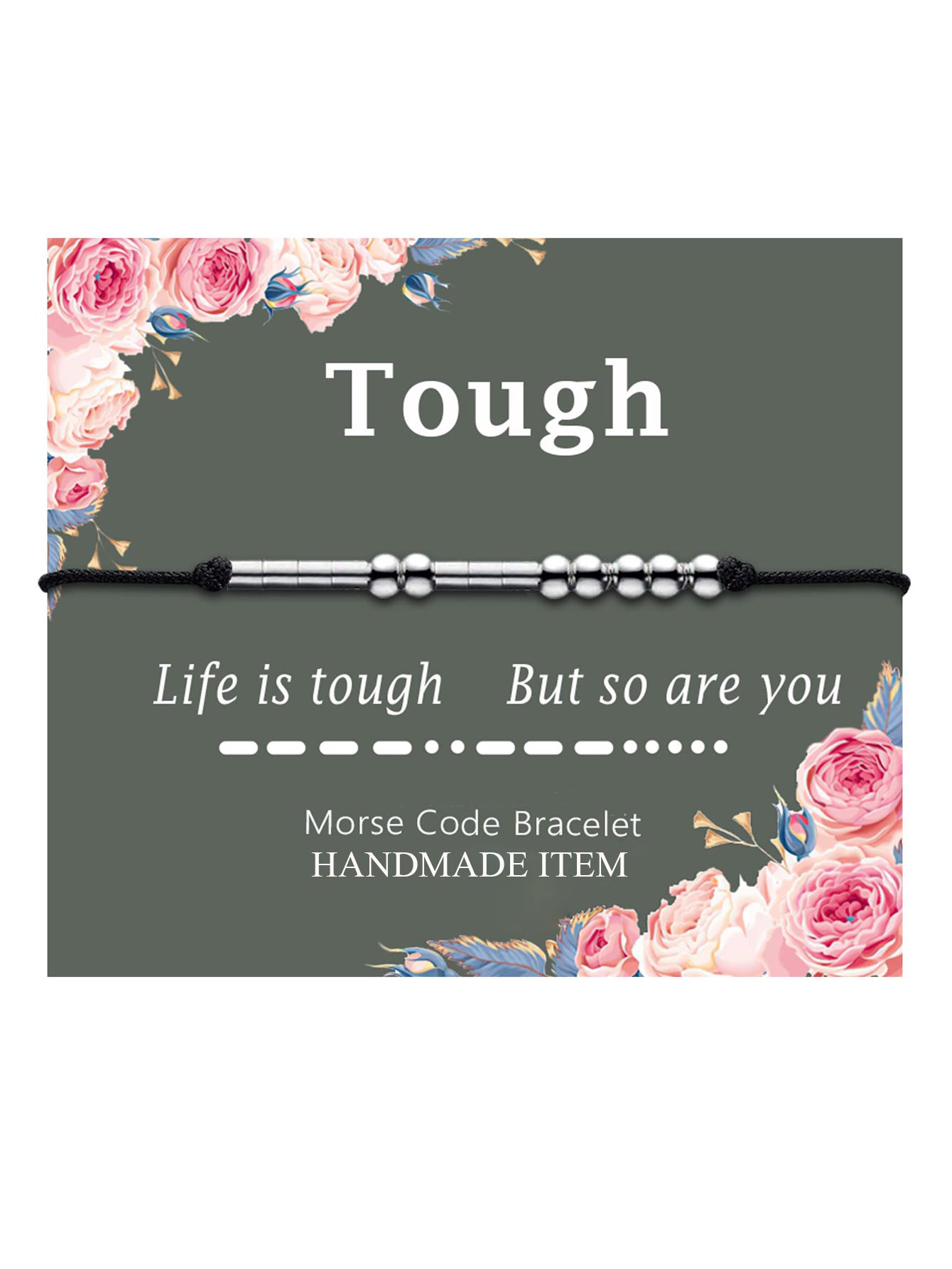 Minimalist Morse Code Hand-woven Stainless Steel Adjustable Bracelet
