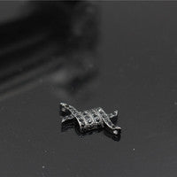 Plated Alloy Rhinestone Charm Bar