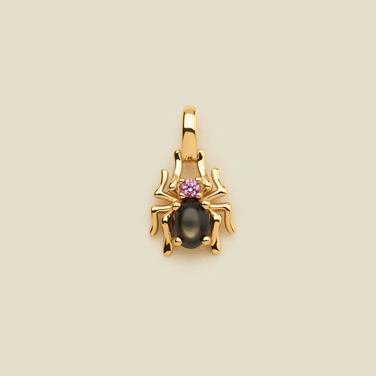 Ciondolo barretta minimalista con cuore geometrico placcato oro in ottone e strass