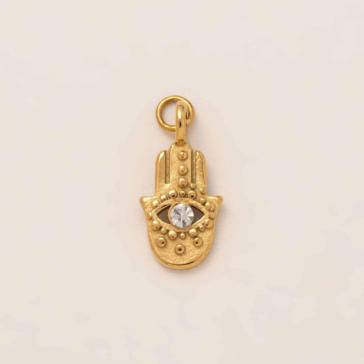 Vintage Gold Plated Stainless Steel Cross Geometric Rhinestone Charm Bar