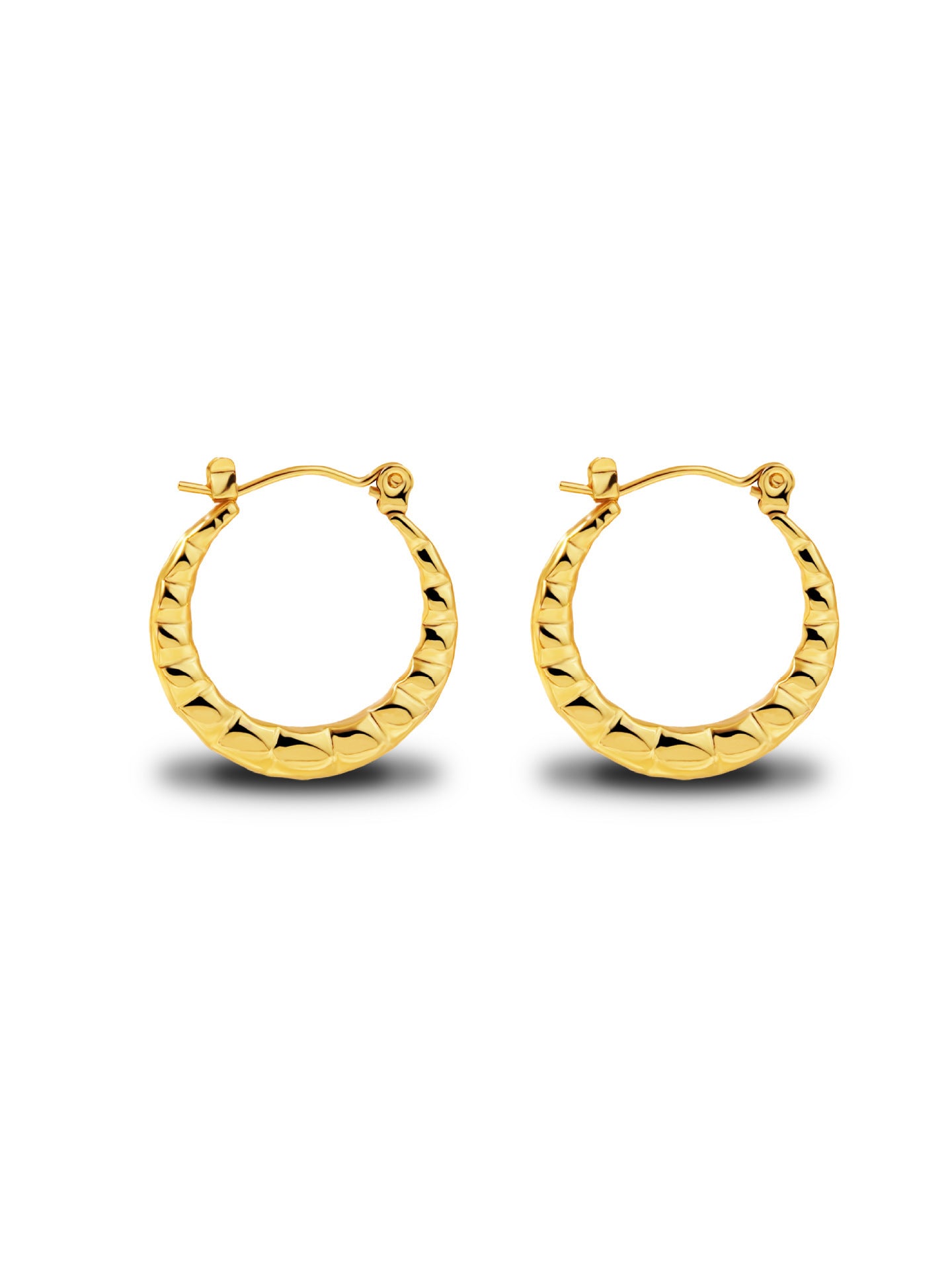 Orecchini da donna placcati in acciaio inossidabile a cuore geometrico elegante