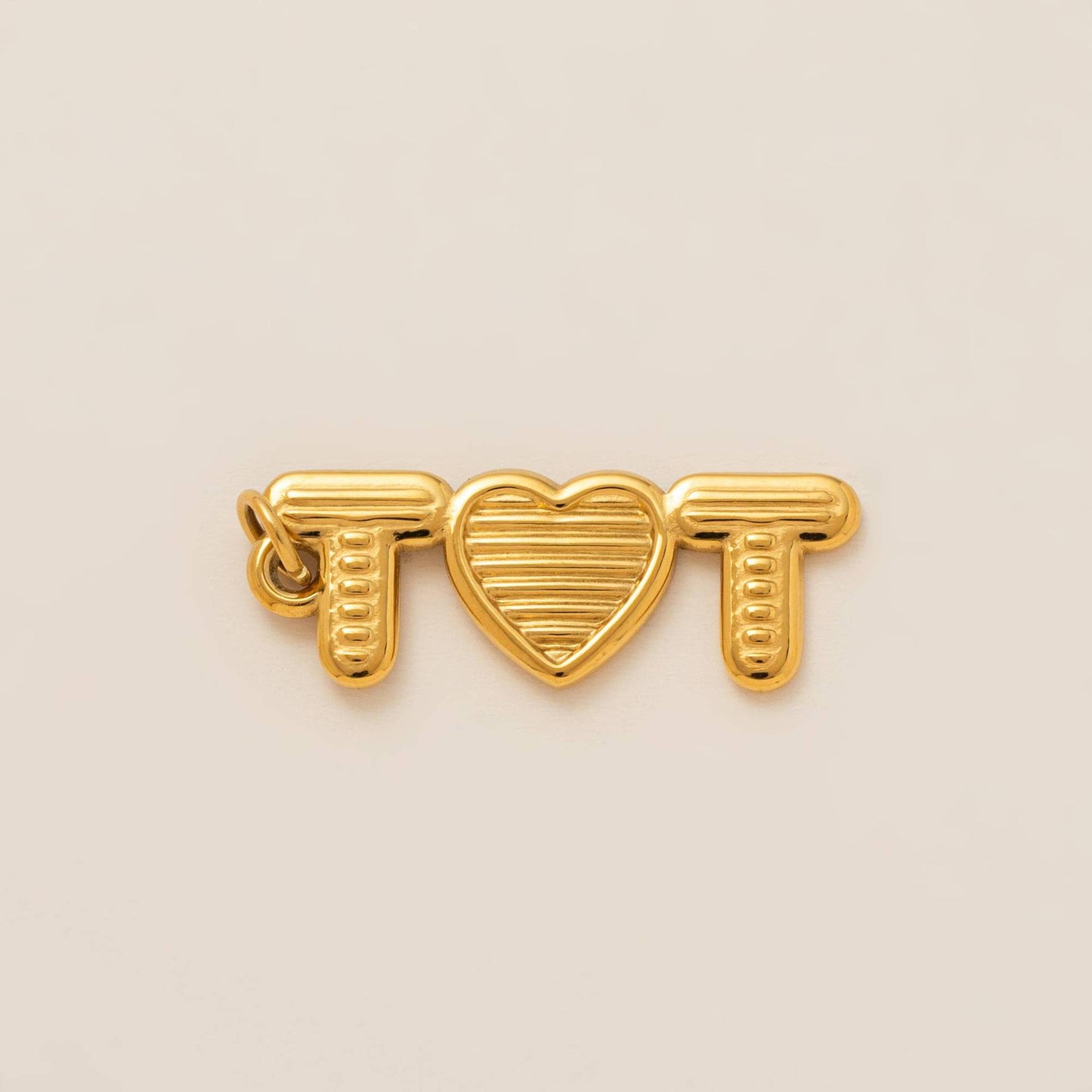 Sporty Stainless Steel PVD 18K Gold Plated DIY Charm Bar Pendant