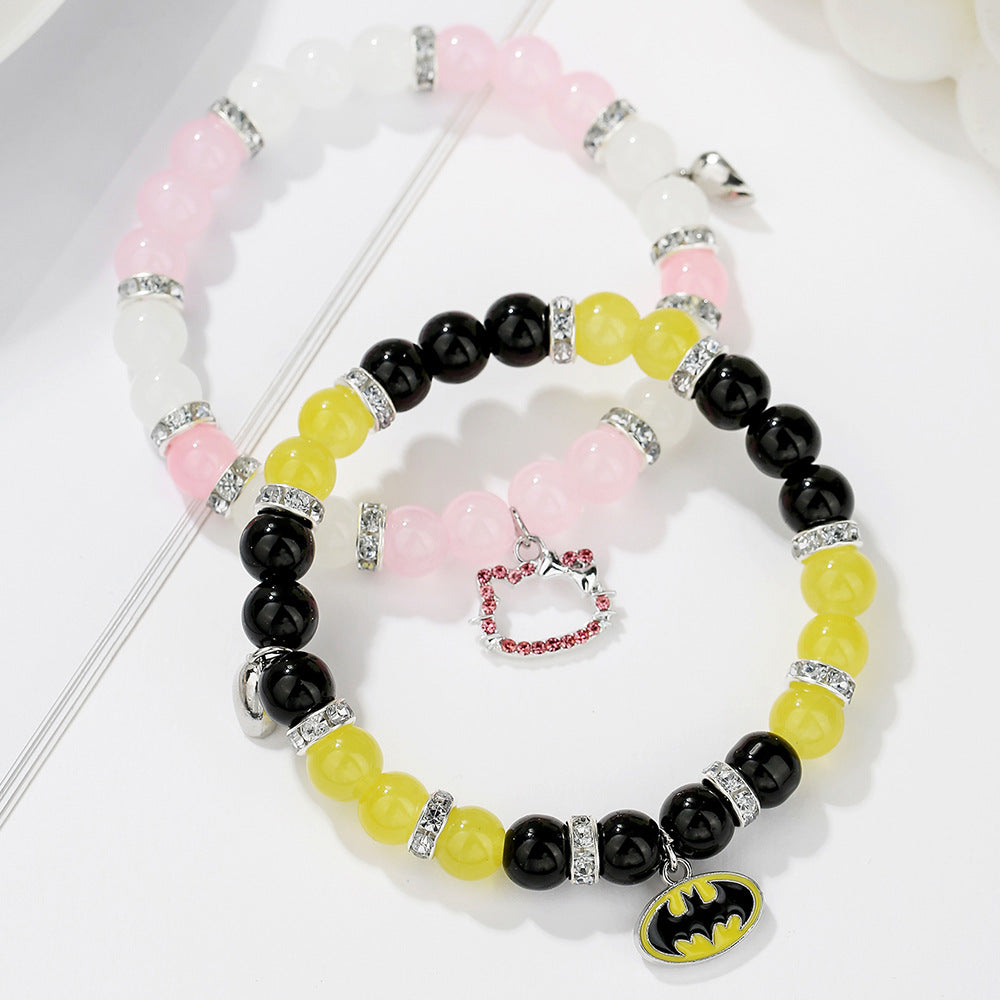 Handmade Geometric Round Stone Bracelet for Unisex
