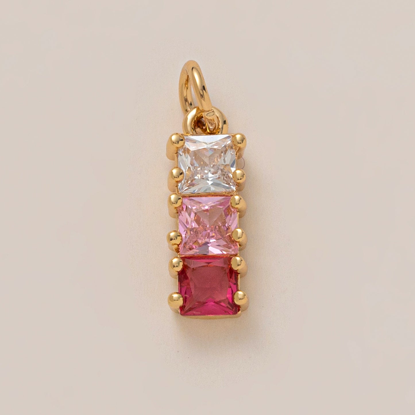 Plated Brass Heart Teardrop Floral Pendant Necklace for Women