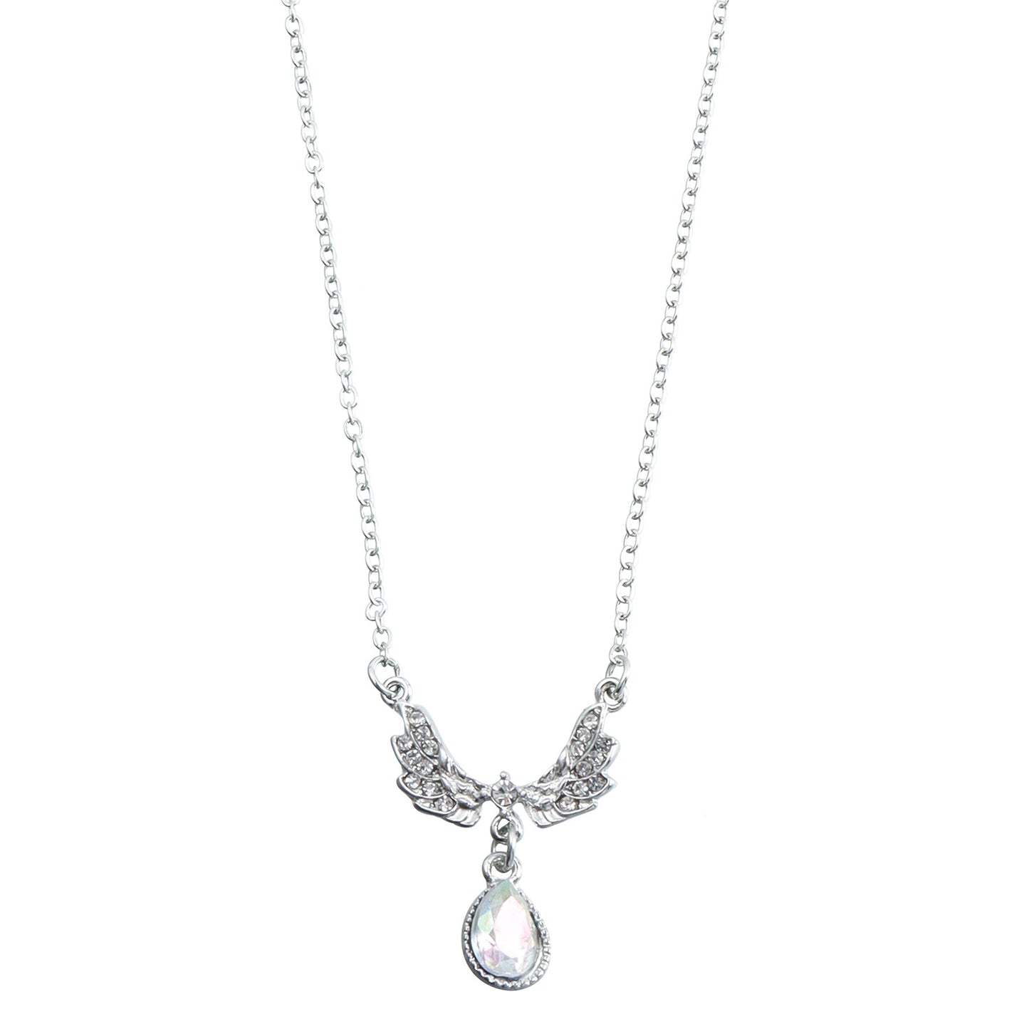 Minimalist Angel Wing Pendant Necklace in Alloy with Plated Finish for Women