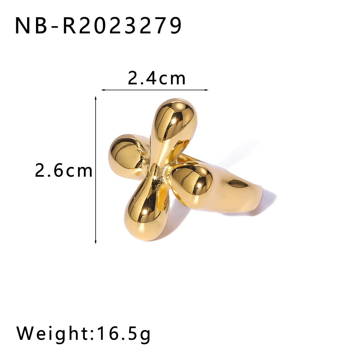Minimalist Geometric Stainless Steel Ring with Rhinestone Inlay and 18K Vacuum Plating for Women and Men